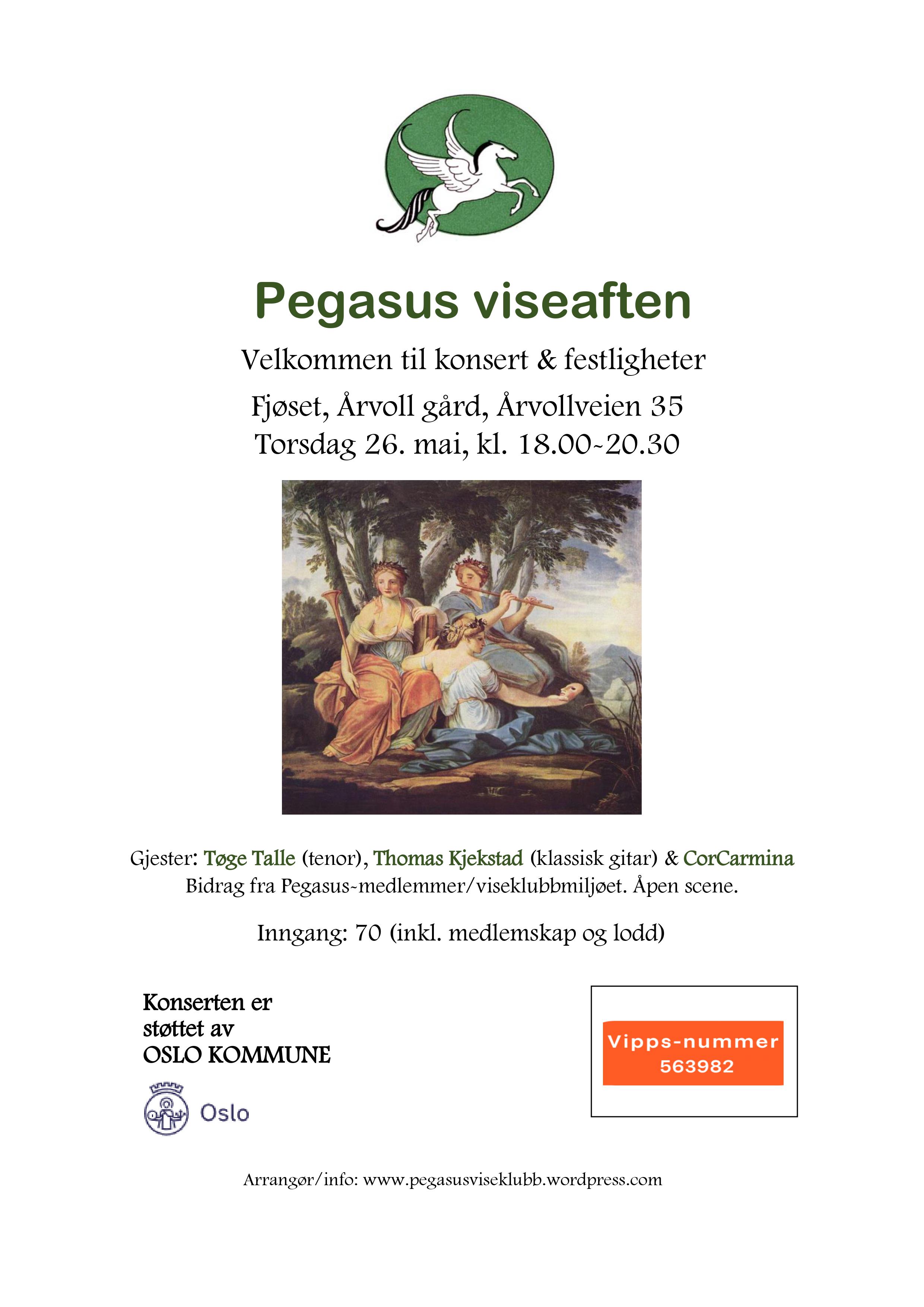 Plakat Pegasus 10 år-Årvoll. utkast